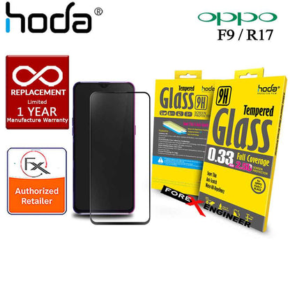 [RACKV2_CLEARANCE] Hoda OPPO F9 - R17 Screen Protector - Full Coverage Tempered Glass - Black - Forexengineer-malaysia
