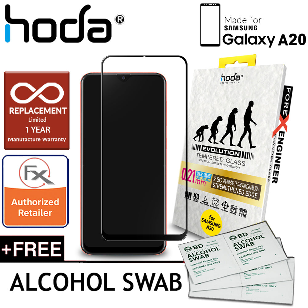 Hoda 0.21mm 2.5D Tempered Glass for Samsung Galaxy A20 (2019) - Evolution Strengthened Edge Clear Screen Protector