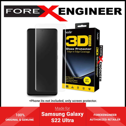 Hoda Tempered Glass for Samsung Galaxy S22 Ultra - 3D UV Full Glue Full Coverage Screen Protector ( UV Lamp Included ) - Clear (Barcode: 4713381516256 + 4711103543993 )