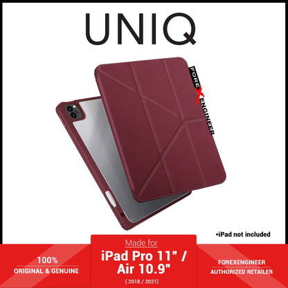 UNIQ Moven for iPad Pro 11" ( 3rd - 2nd - 1st Gen ) ( 2022 - 2018 ) - iPad Air 10.9" ( 5th Gen ) M1 Chip - Maroon (Barcode: 8886463676448 )