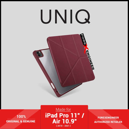 [RACKV2_CLEARANCE] UNIQ Moven for iPad Pro 11" ( 3rd - 2nd - 1st Gen ) ( 2022 - 2018 ) - iPad Air 10.9" ( 5th Gen )  M1 Chip - Maroon