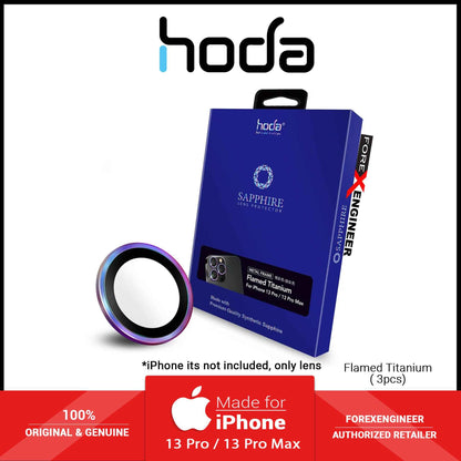 Hoda Sapphire Lens Protector for iPhone 13 Pro - 13 Pro Max - Flamed Titanium (3pcs) (Barcode: 4711103541371 )