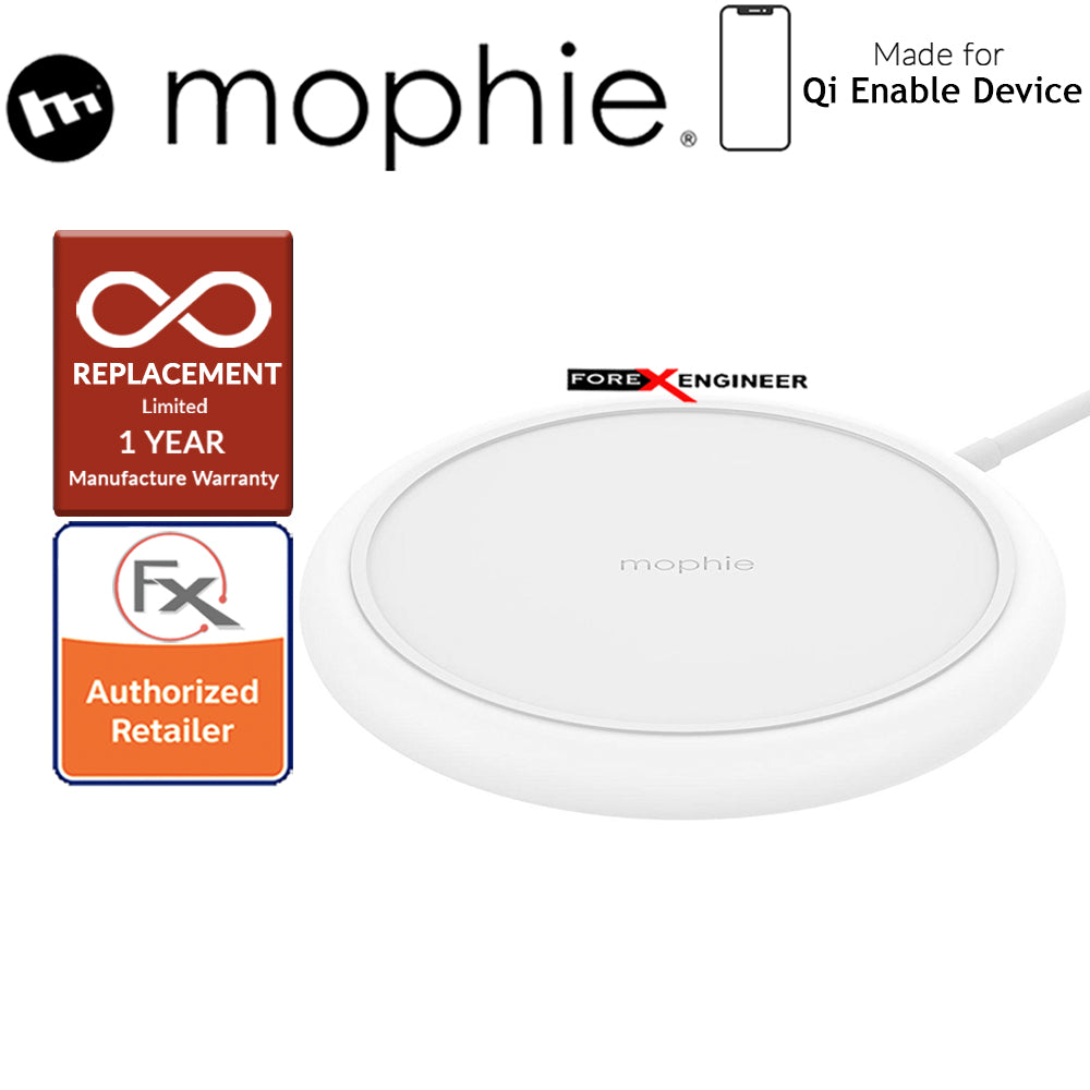 Mophie Charge Stream Pad Plus - up to 10W of power for fast-charging speeds - White