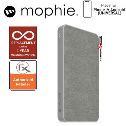 Mophie Powerstation 10,000mAh Power Bank for Smartphones, Tablets & USB Devices (Fabric Design) - Gray - Forexengineer-malaysia