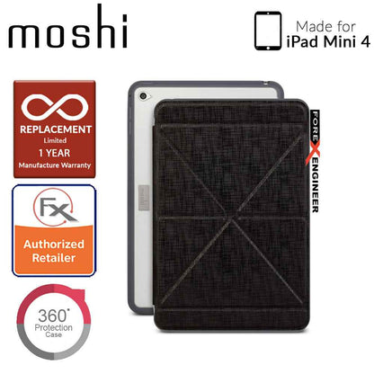Moshi VersaCover with Folding Cover for iPad Mini 4  - Metro Black - Forexengineer-malaysia