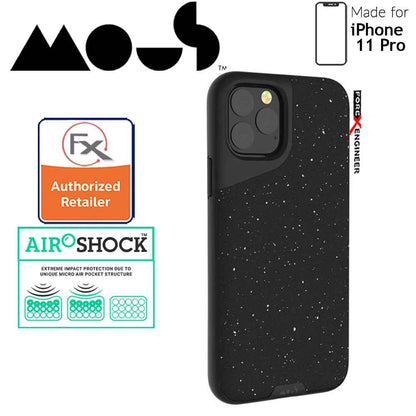 [RACKV2_CLEARANCE] Mous Contour Colour for iPhone 11 Pro (Speckled Black Leather) - Forexengineer-malaysia