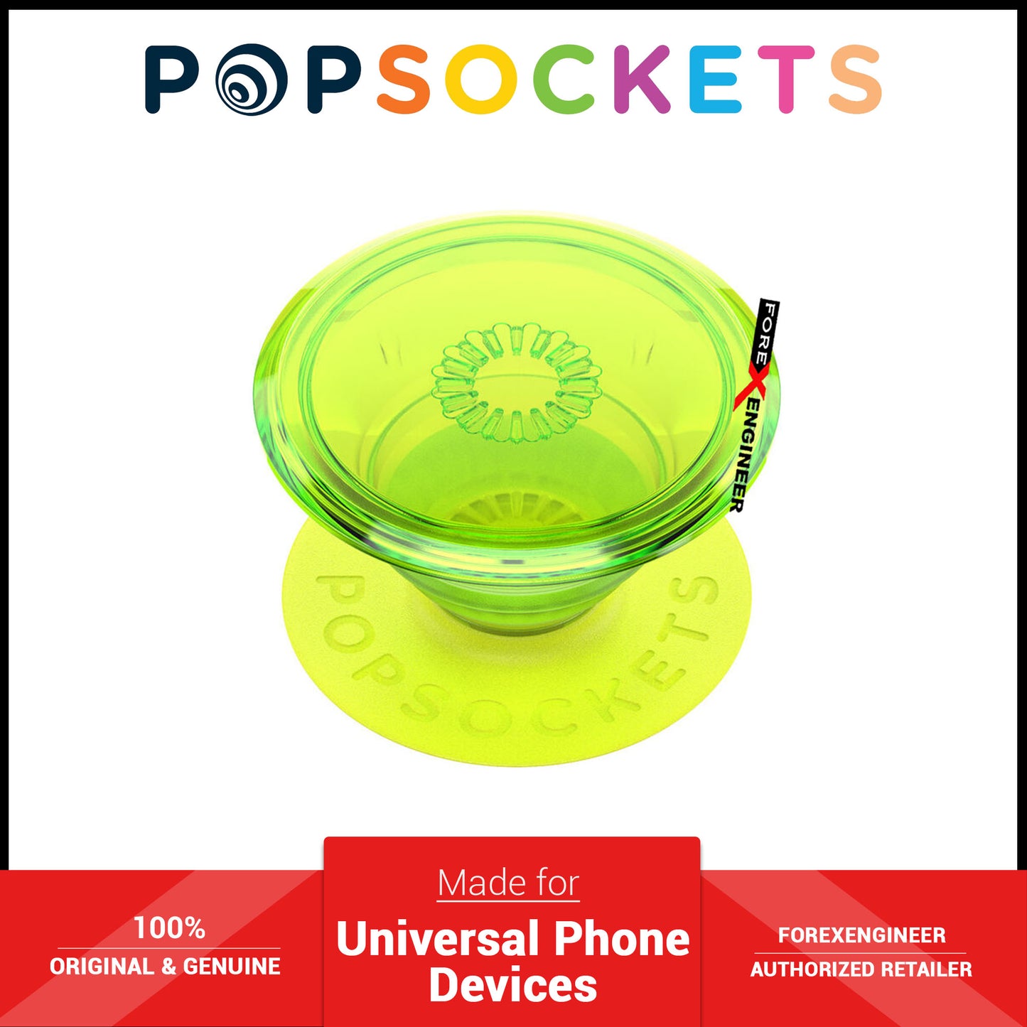 PopSockets Swappable Popgrip Premium - Neon Glow Blazing Lime ( Barcode : 842978185699 )