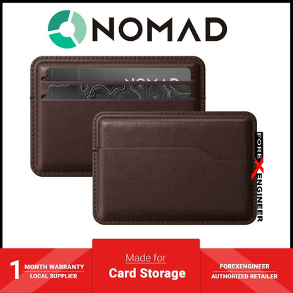Nomad Card Wallet Horween Leather - Rustic Brown