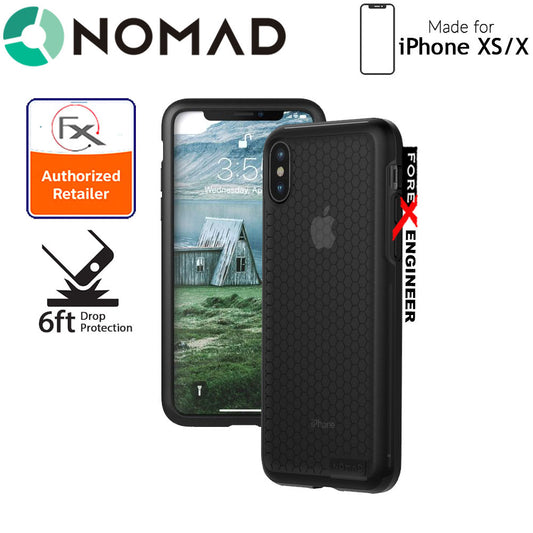 Nomad Hex Case for iPhone Xs - X - 2 Meters Mil-spec Drop Protection - Black