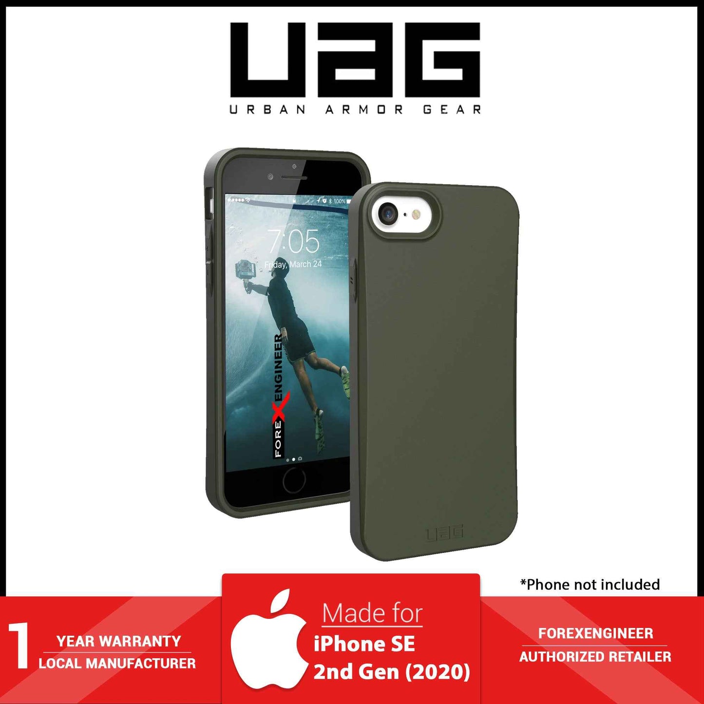 UAG Outback for iPhone SE ( 2020 ) - Olive (Barcode: 812451034622 )