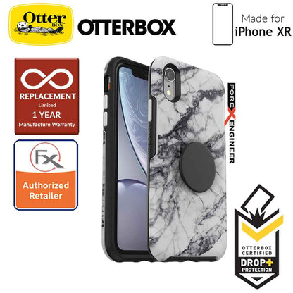 OTTER + POP Symmetry for iPhone XR - Slim Protective Case with PopSockets -  White Marble - Forexengineer-malaysia