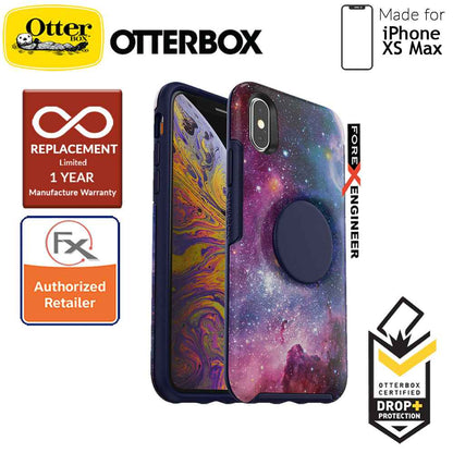[RACKV2_CLEARANCE] OTTER + POP Symmetry for iPhone Xs Max - Slim Protective Case with PopSockets -  Blue Nebula - Forexengineer-malaysia