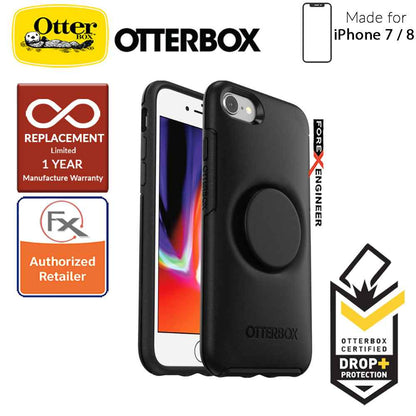 OTTER + POP Symmetry for iPhone 7 - 8 - Slim Protective Case with Pop Sockets - Black - Forexengineer-malaysia