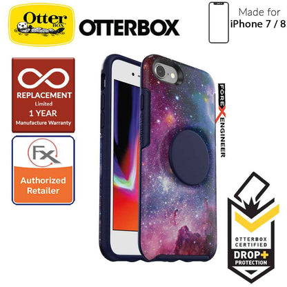 OTTER + POP Symmetry for iPhone 7 - 8 - Slim Protective Case with Pop Sockets - Blue Nebula - Forexengineer-malaysia