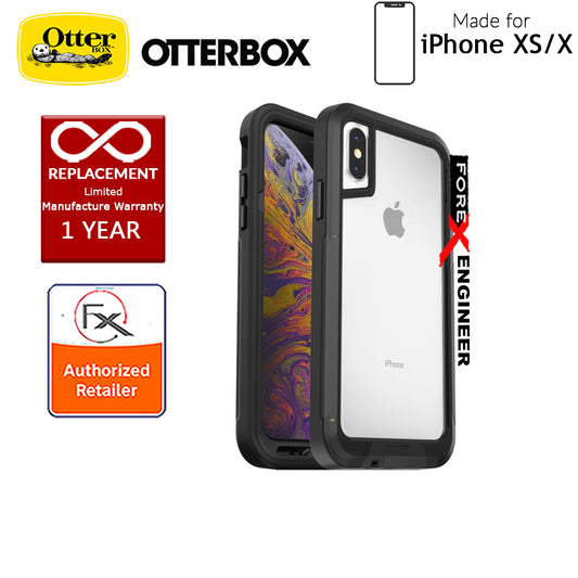 OtterBox Pursuit Series for iPhone Xs - X - Ultra thin ShockProof & DustProof Protection - Black-Clear