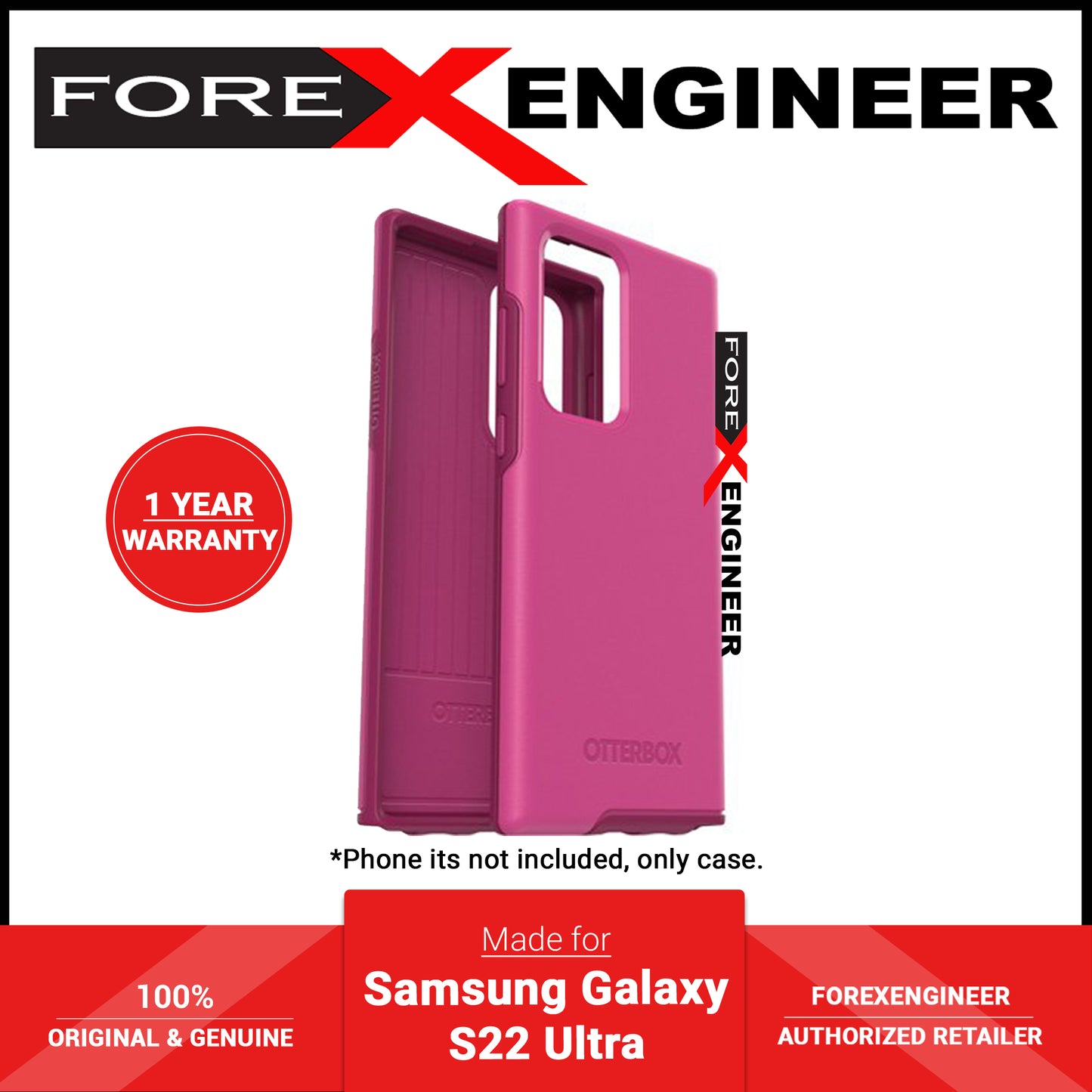 Otterbox Symmetry Series Case for Samsung Galaxy S22 Ultra - Renaissance Pink (Barcode: 840104295984 )