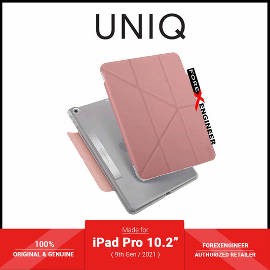 UNIQ Camden Case for iPad 10.2 ( 9th Gen - 2021 ) - Antimicrobial Case - Peony Pink (Barcode: 8886463679371 )