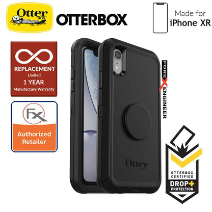 OTTER + POP Defender for iPhone XR - Rugged Protective Case with PopSockets - Black - Forexengineer-malaysia