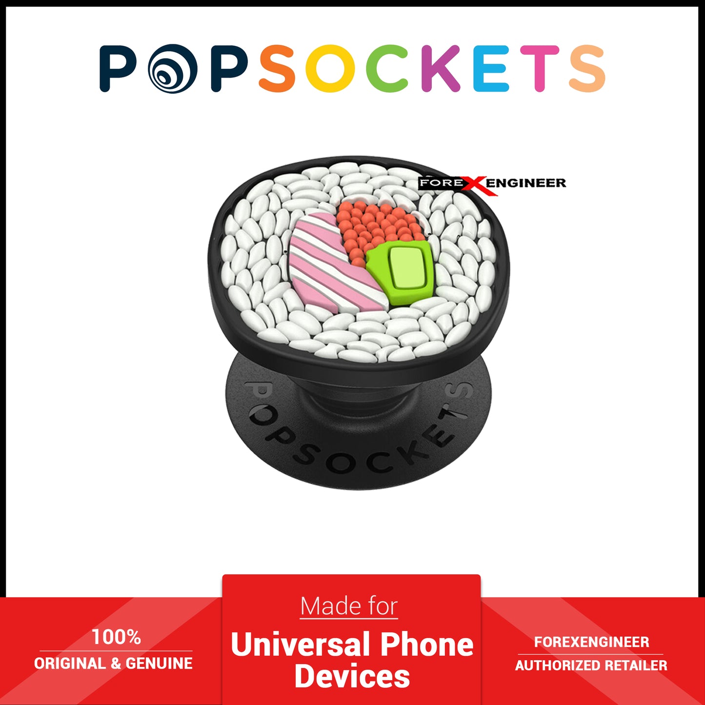 PopSockets Swappable PopGrip Premium PopOuts On a Roll ( Barcode : 842978186184 )