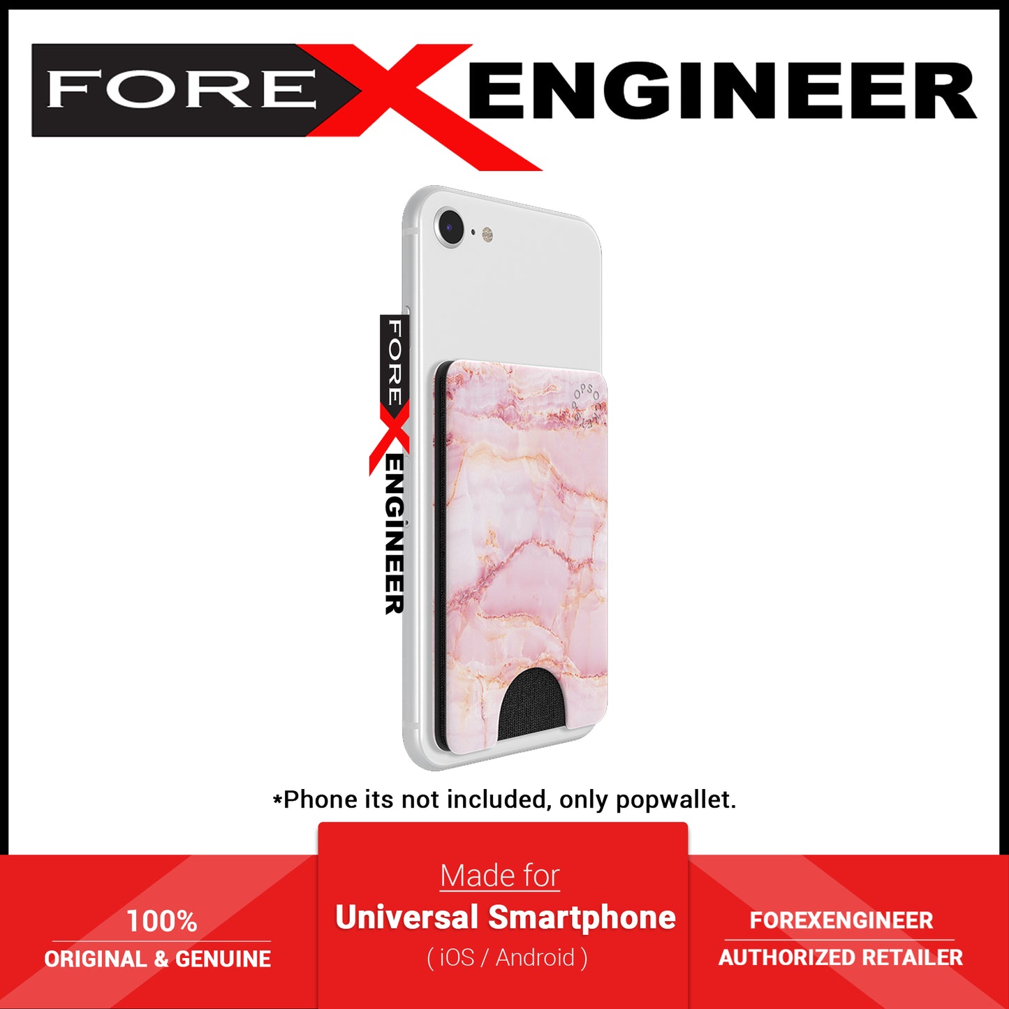 PopSockets PopWallet - Pink Marble (Barcode: 842978138077 )