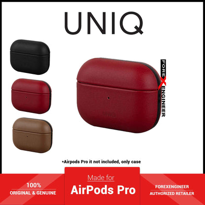 UNIQ Terra for Airpods Pro Case with Genuine Leather - Black (Barcode: 8886463673096 )