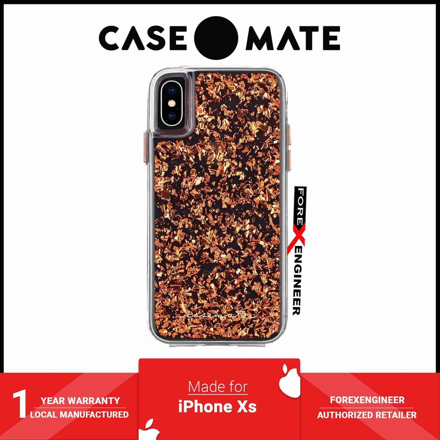 Case-Mate Karat for iPhone Xs - Rose Gold (Barcode: 846127179683 )