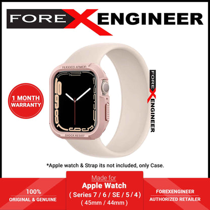 Spigen Rugged Armor for Apple Watch Series 7 - SE - 6 - 5 - 4 ( 45mm - 44mm ) Protection Case - Rose Gold - Forexengineer-malaysia