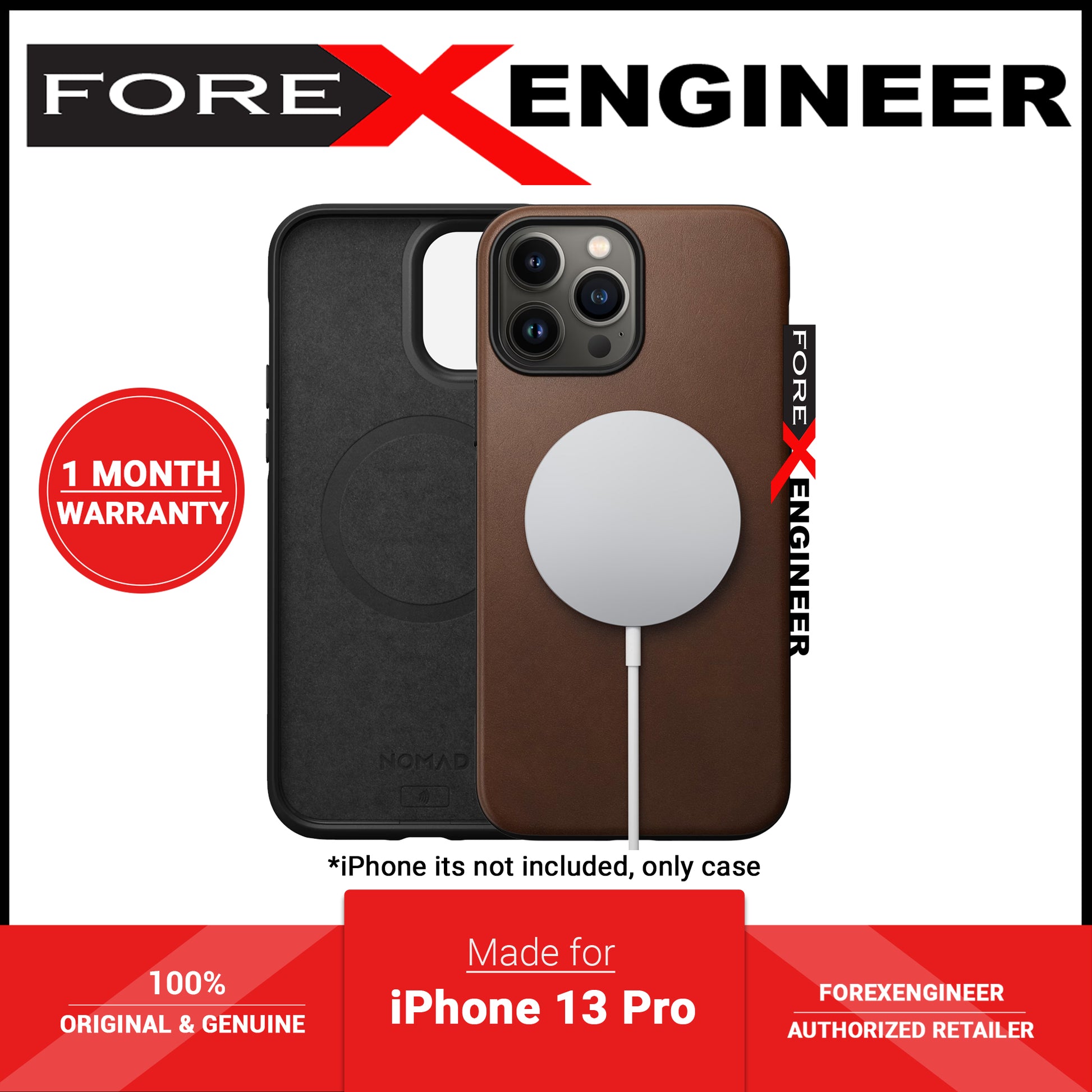 Pro Leather Case - iPhone 13 Pro - Brown (MagSafe Compatible)