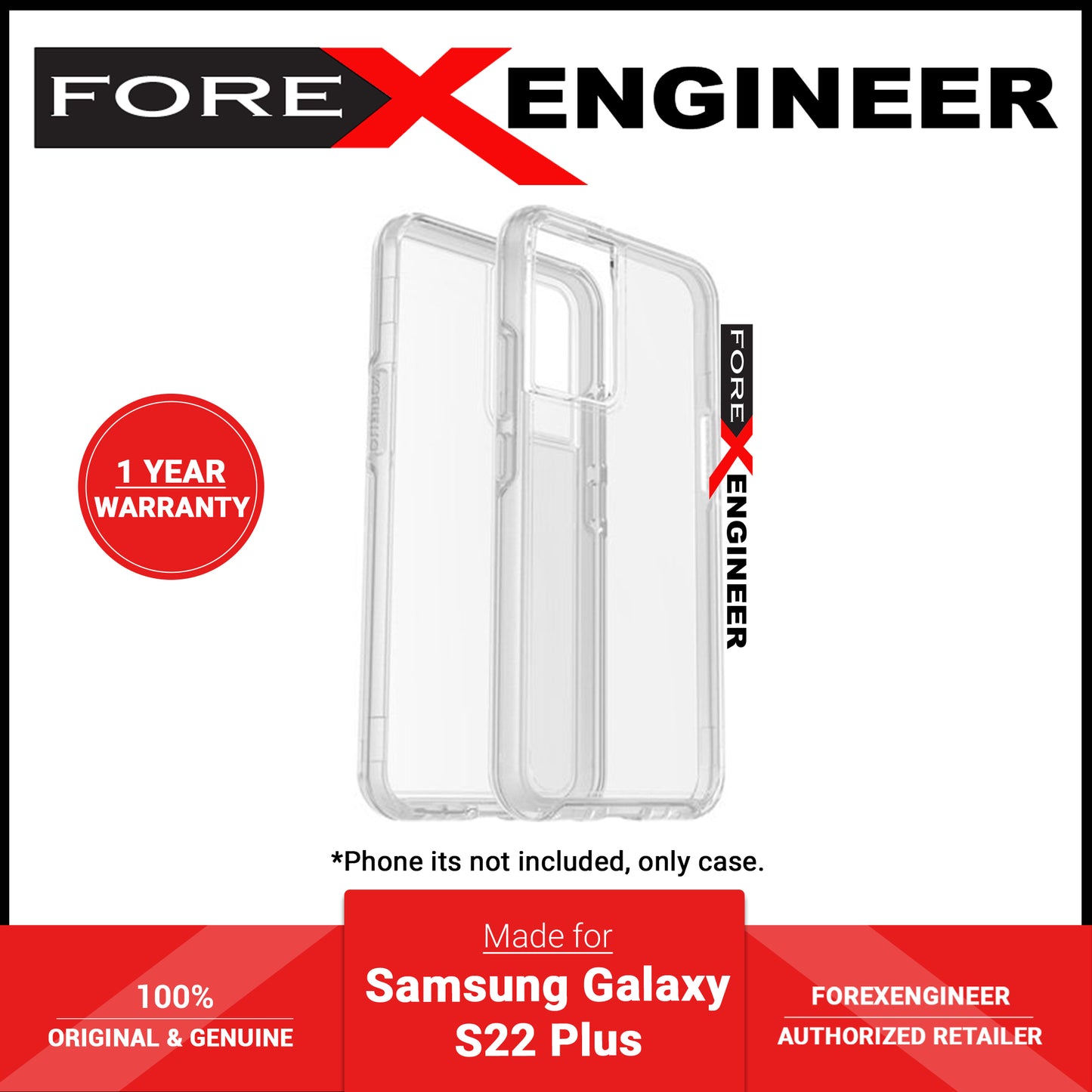 Otterbox Symmetry Clear Series Case for Samsung Galaxy S22 Plus - Clear (Barcode: 840104296646 )