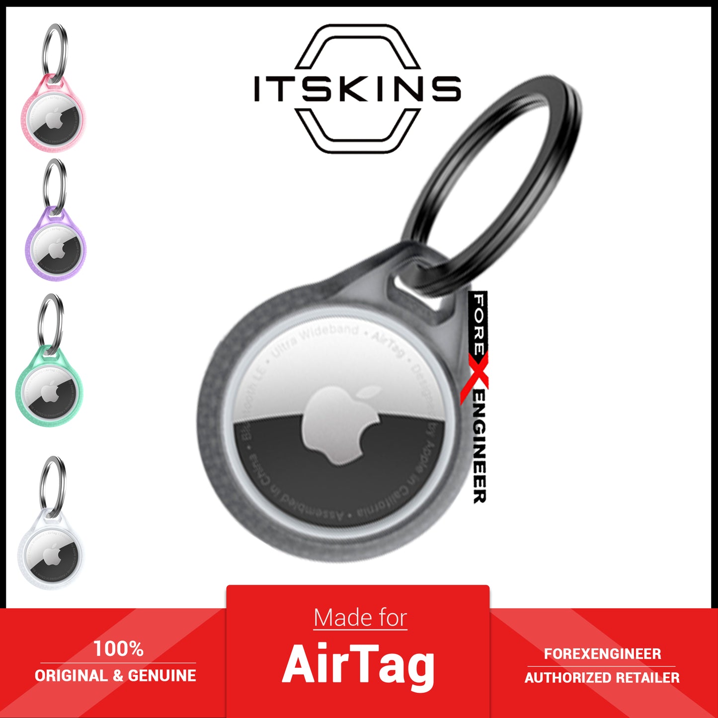 ITSKINS Frost Air for AirTag Case - Smoke (Barcode: 4894465590147 )