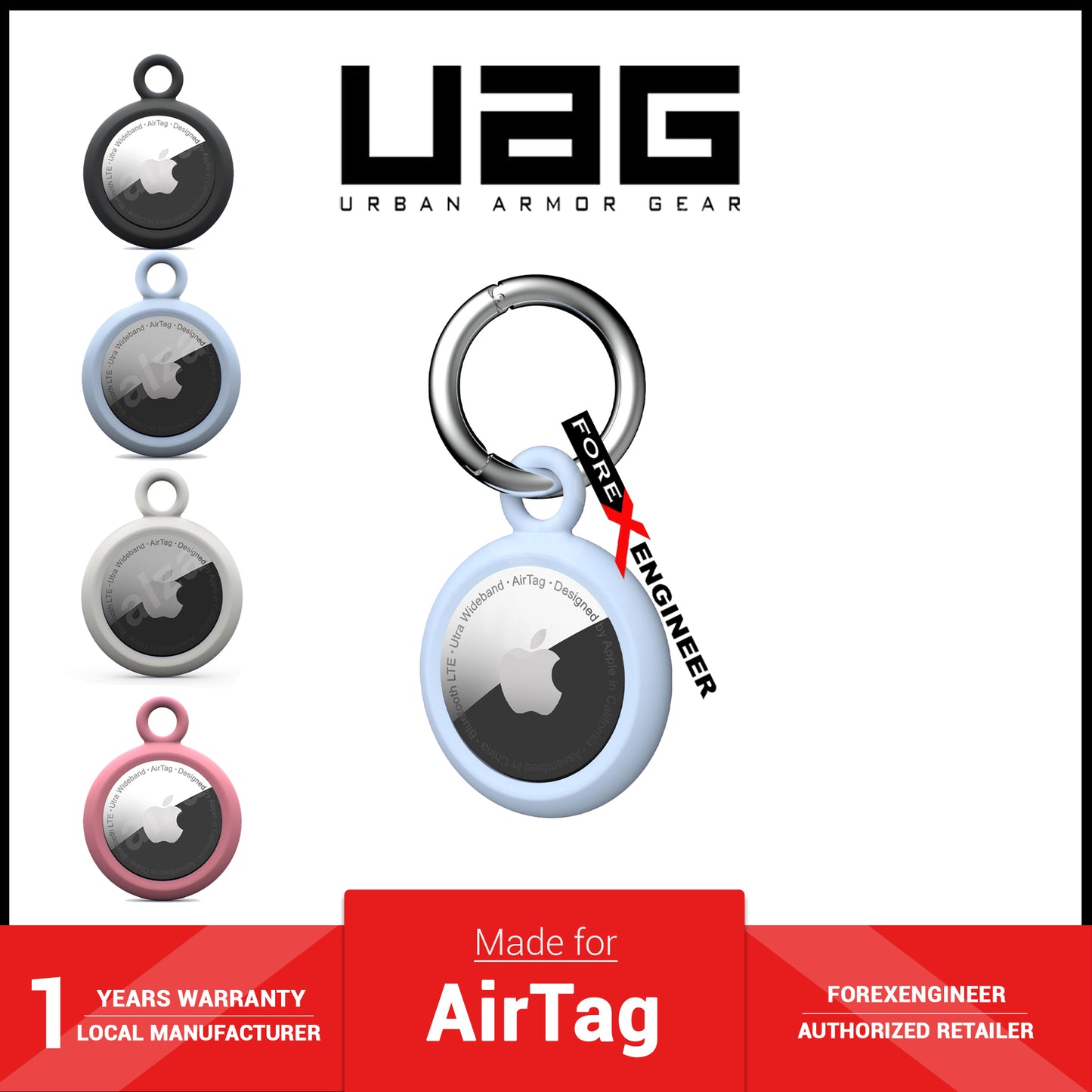 UAG [U] Dot Keychain for AirTag Case - Soft Blue (Barcode: 810070366292 )