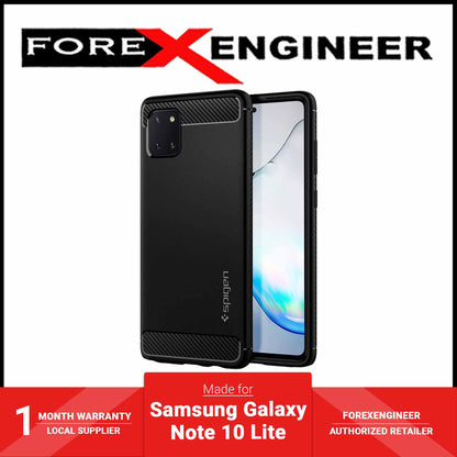 Spigen Rugged Armor Case for Samsung Galaxy Note 10 Lite - Black (Barcode: 8809685625407 ) - Forexengineer -Malaysia- 8809685625407