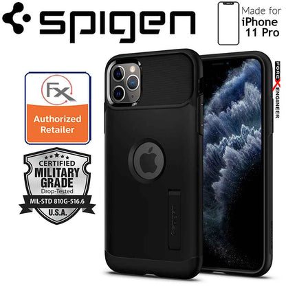Spigen Slim Armor for iPhone 11 Pro (Black) - Forexengineer-malaysia