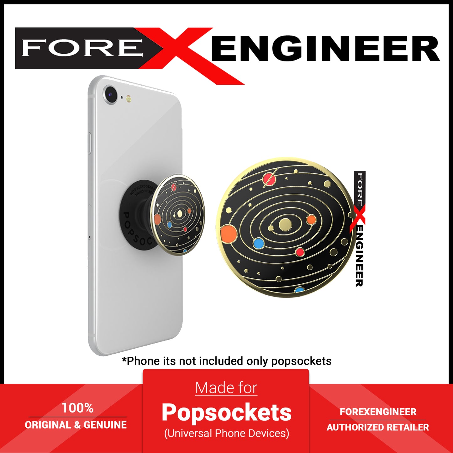 PopSockets Swappable Enamel - Solar Flare Black (Barcode: 842978153469 )