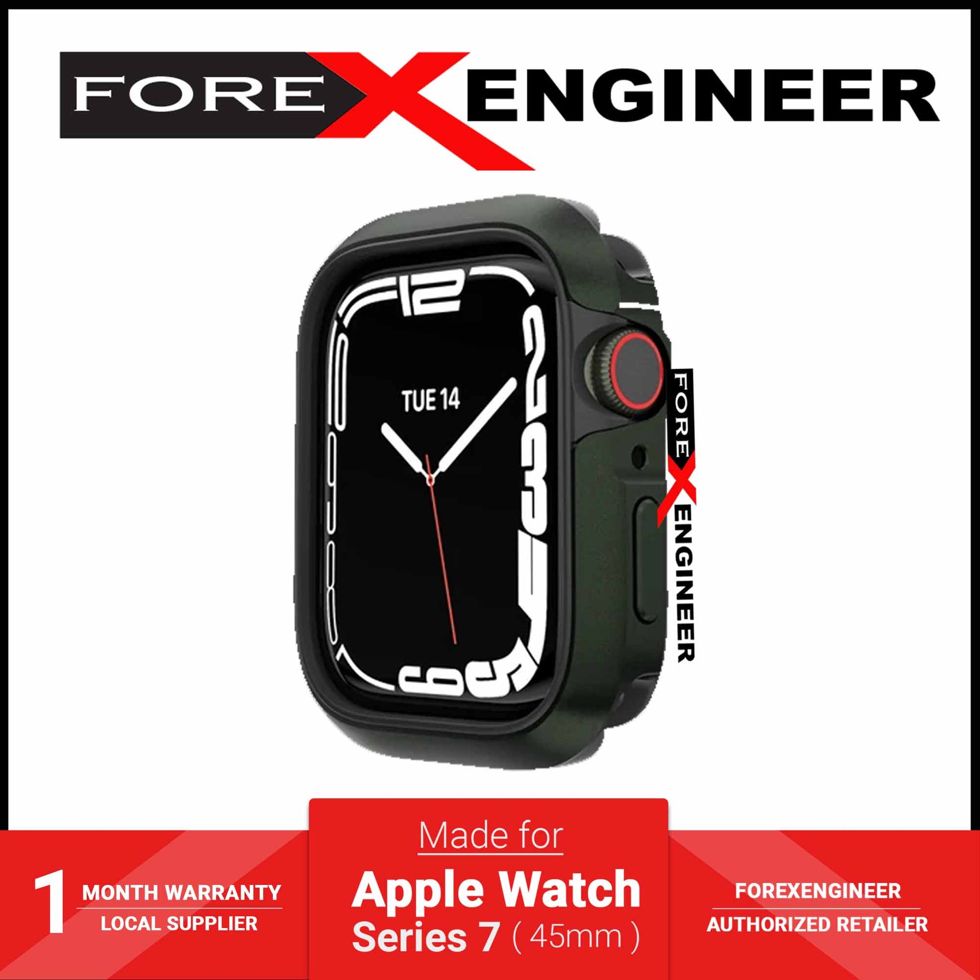 SwitchEasy Odyssey Aluminium Alloy Case for Apple Watch Series 7 ( 45mm ) - Green (Barcode: 4895241104770 ) - Forexengineer -Malaysia- 4895241104770