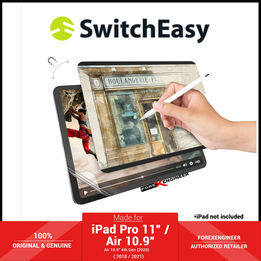 Switcheasy SwitchPaper Paperlike for iPad Pro 11" - Air 10.9" ( 2022 - 2018 ) M1 Chip 2 in 1  Magnetic Paper Feel + HD Film Screen Protector ( Barcode: 4895241102349 )
