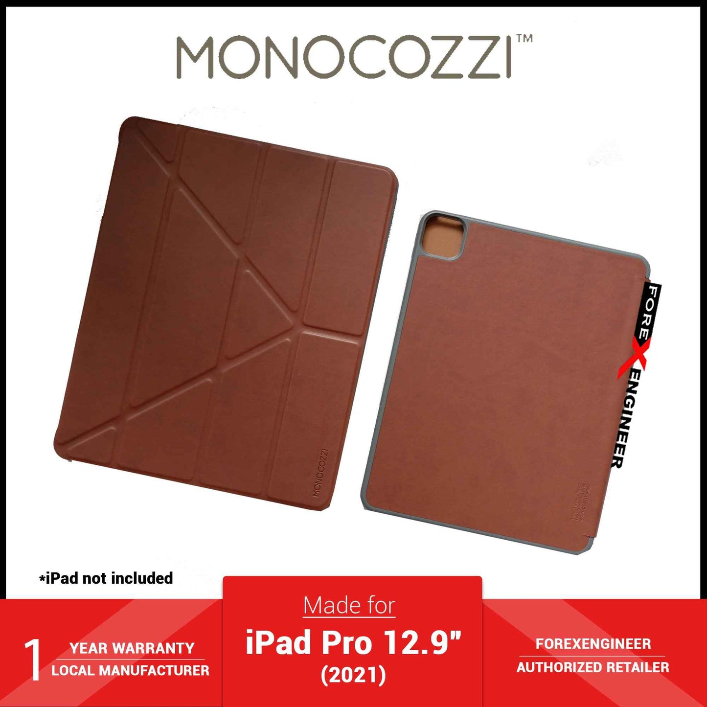 Monocozzi LUCID Plus Folio for ipad Pro 12.9" 5th Gen ( 2021 ) M1 Chip - Tan (Barcode: 4895199106987  )