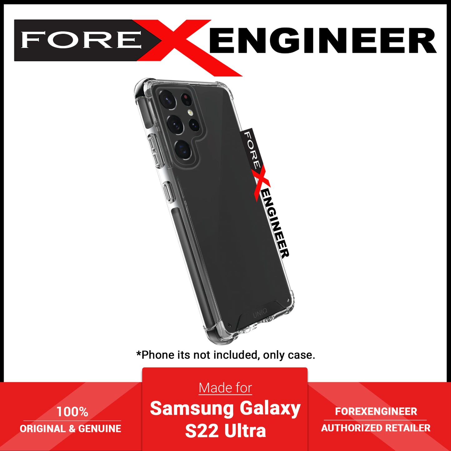 UNIQ Combat for Case for Samsung Galaxy S22 Ultra - Black (Barcode: 8886463679876 )