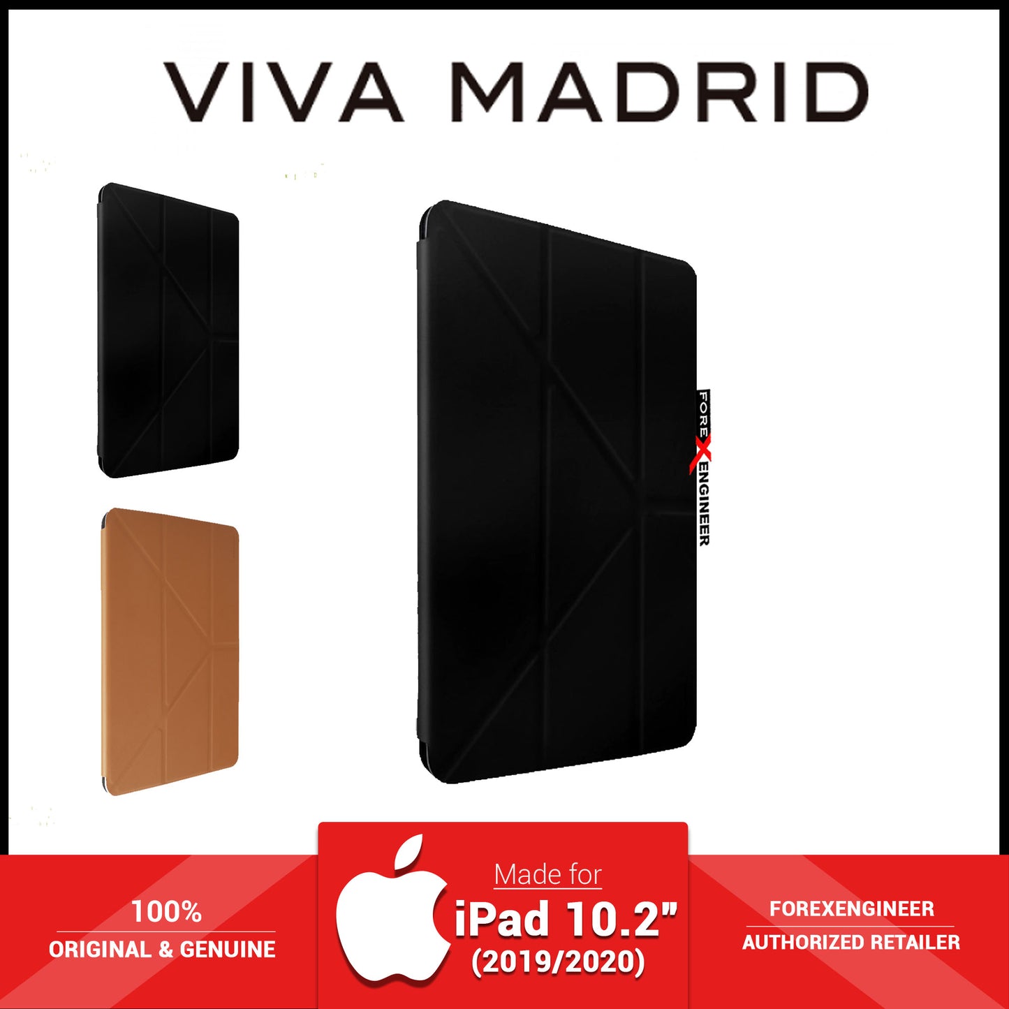 VIVA MADRID Elegante for iPad 10.2 inch 7th - 8th - 9th Gen ( 2021 ) - Black (Barcode: 8886461235203 )