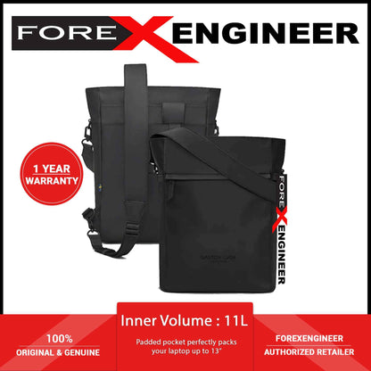 Gaston Luga Tate Backpack  - Comes with detachable shoulder strap - Black (Barcode: 7350111043285 )