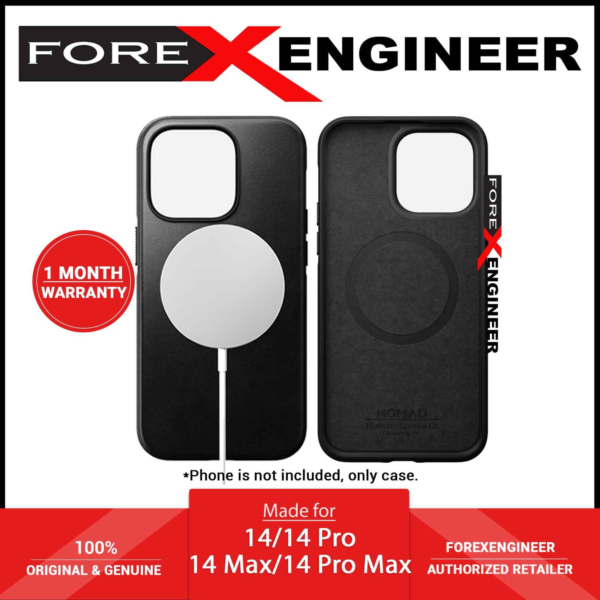 Nomad Modern Leather Horween Case for iPhone 14 Pro - MagSafe Compatible - Black (Barcode: 856500012223 )