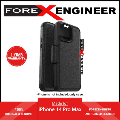 Otterbox Strada Folio for iPhone 14 Pro Max - Shadow Black (Barcode: 840262381857 )