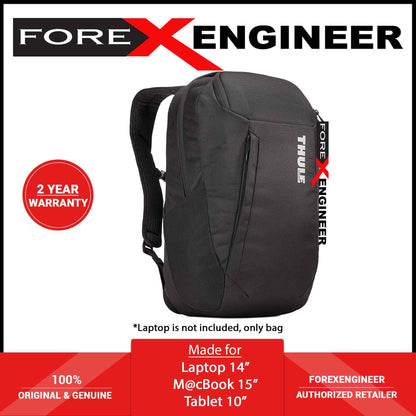 Thule Accent 20L Backpack - Fits 14" Laptop, 15" MacBook & 10" Tablet - Black