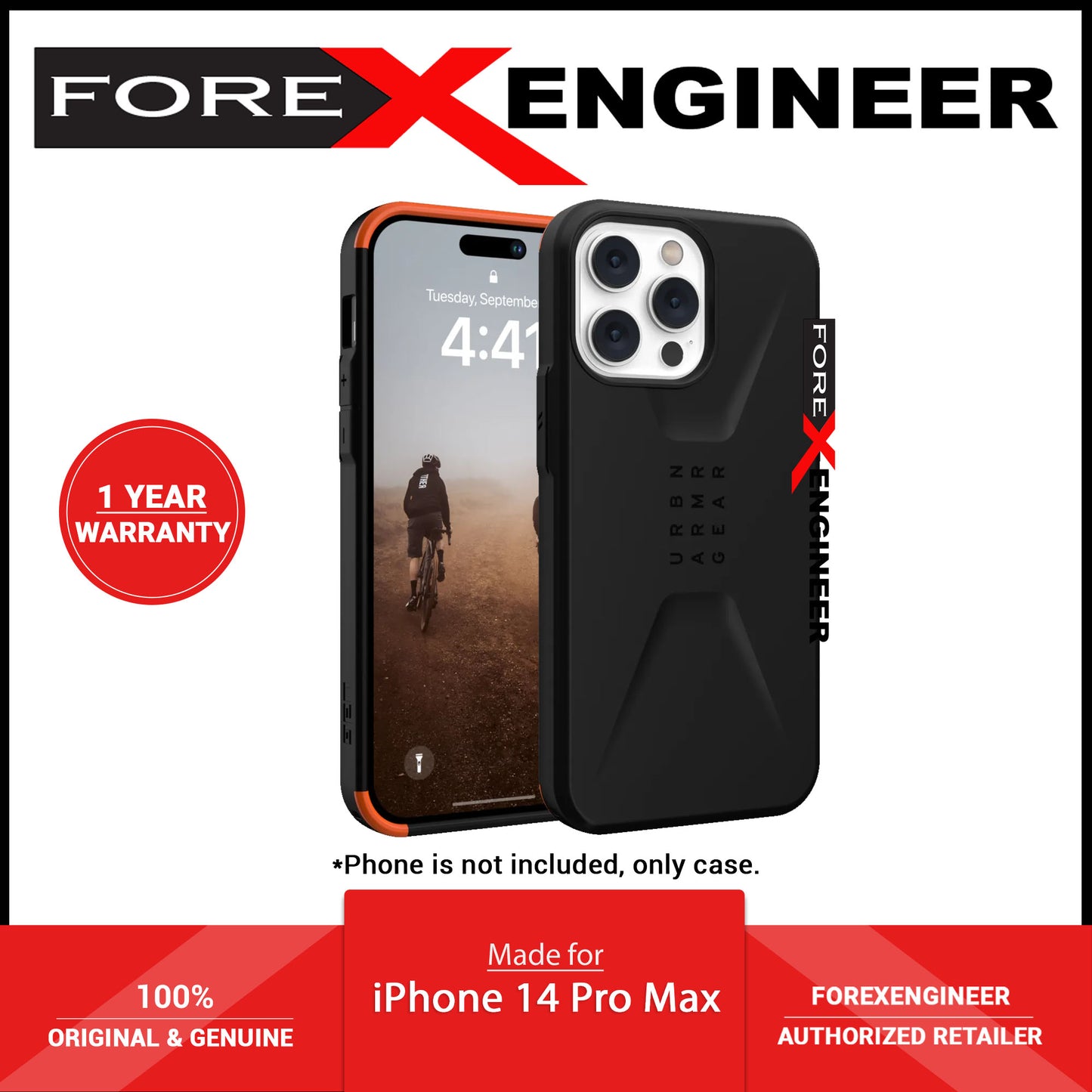 UAG Civilian for iPhone 14 Pro Max - Black (Barcode: 840283902086 )