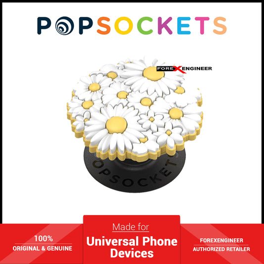 PopSockets Swappable PopGrip Premium White Posies Popouts ( Barcode : 842978186245 )