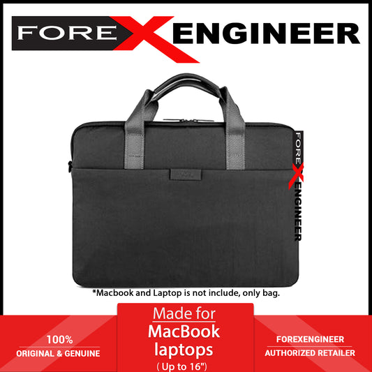 UNIQ Stockholm Protective Nylon Messenger Bag for MacBook and laptops Up to 16" - Midnight Black ( Barcode: 8886463680650 )