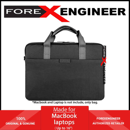 UNIQ Stockholm Protective Nylon Messenger Bag for MacBook and laptops Up to 16" - Midnight Black