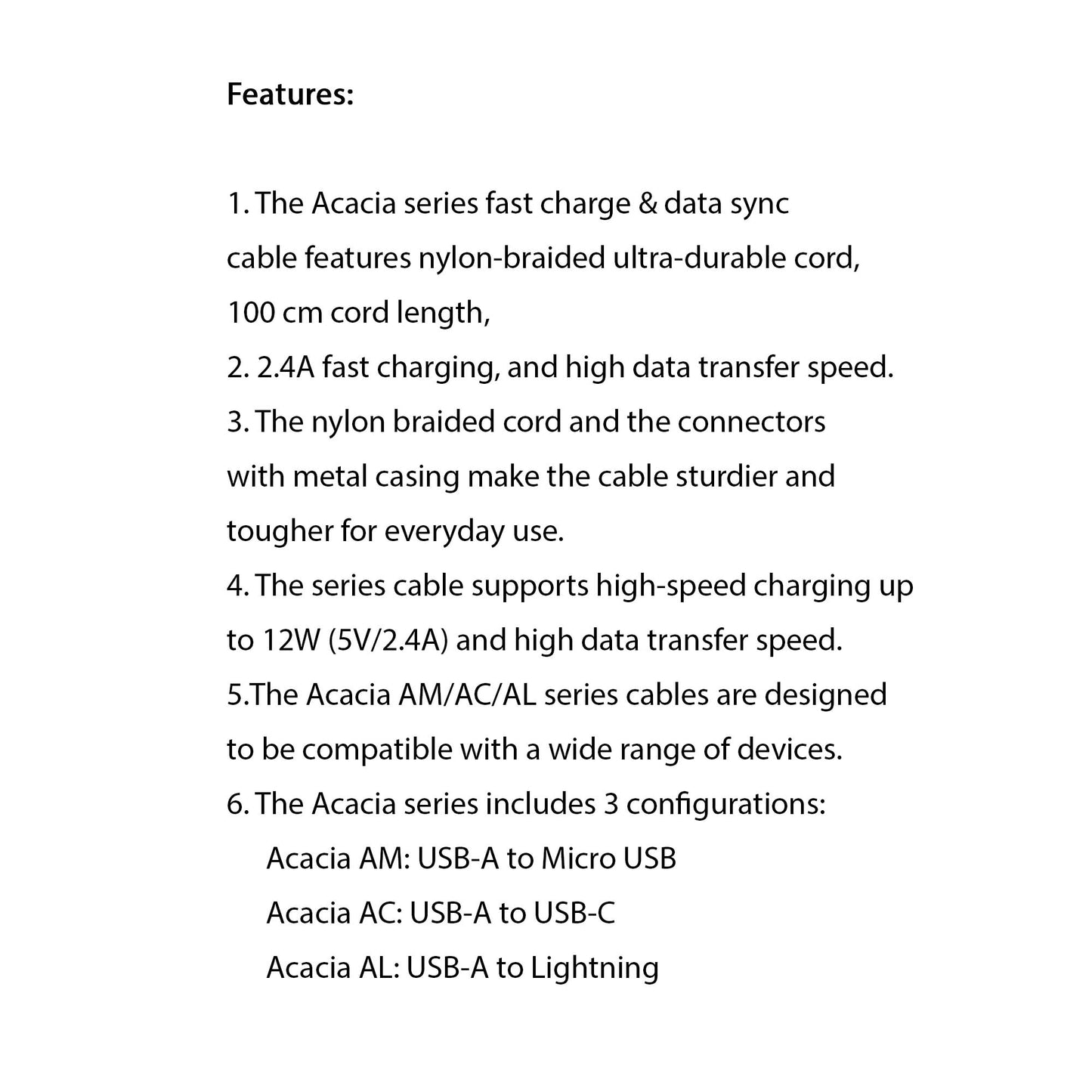 Rockrose Acacia AC 1m USB-C Cable - Black+Gold (Barcode: 6973135540335 )