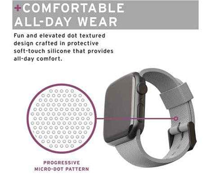 UAG [U] Dot Silicone for Apple Watch Series Ultra / Ultra 2/7/SE/6/5/4/3/2/1 49MM/45MM/44MM/42MM - Grey