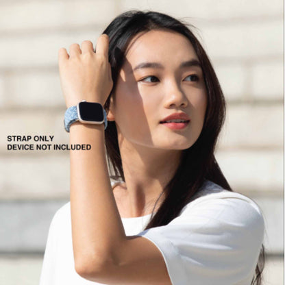 UNIQ Aspen Designer Edition Strap for Apple Watch Series 7 - SE - 6 - 5 - 4 - 3 - 2 - 1 ( 45mm - 44mm - 42mm ) - Blue - Forexengineer-malaysia